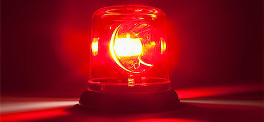 emergency flashing red light