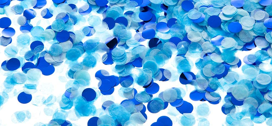blue confetti