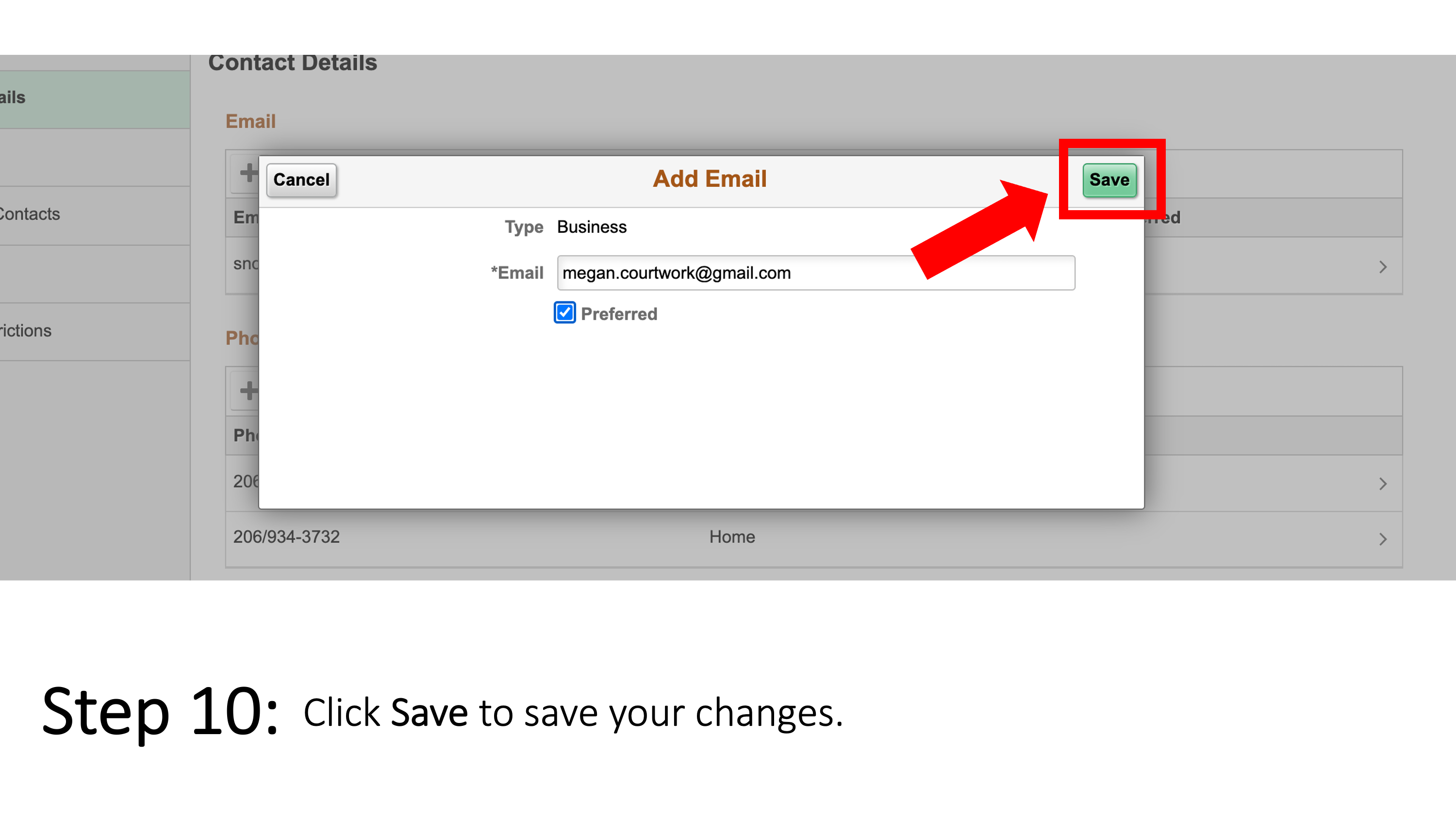Click Save to save your changes.