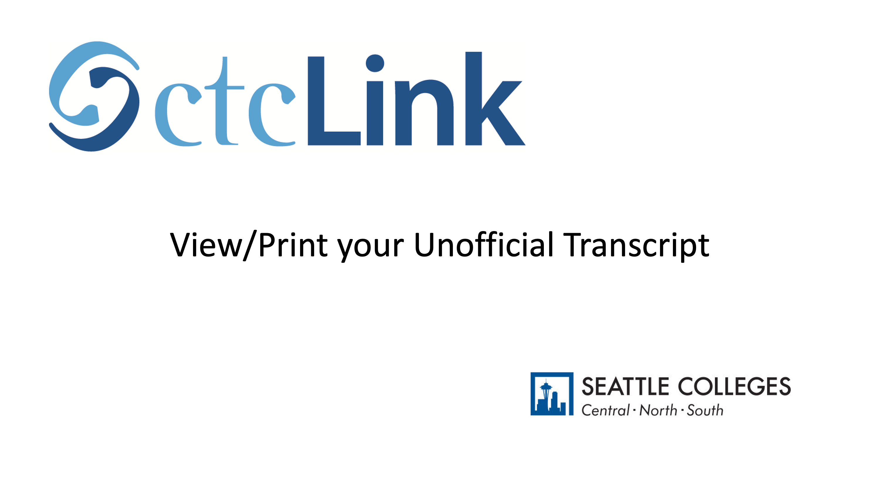 View/Print Your Unofficial Transcript