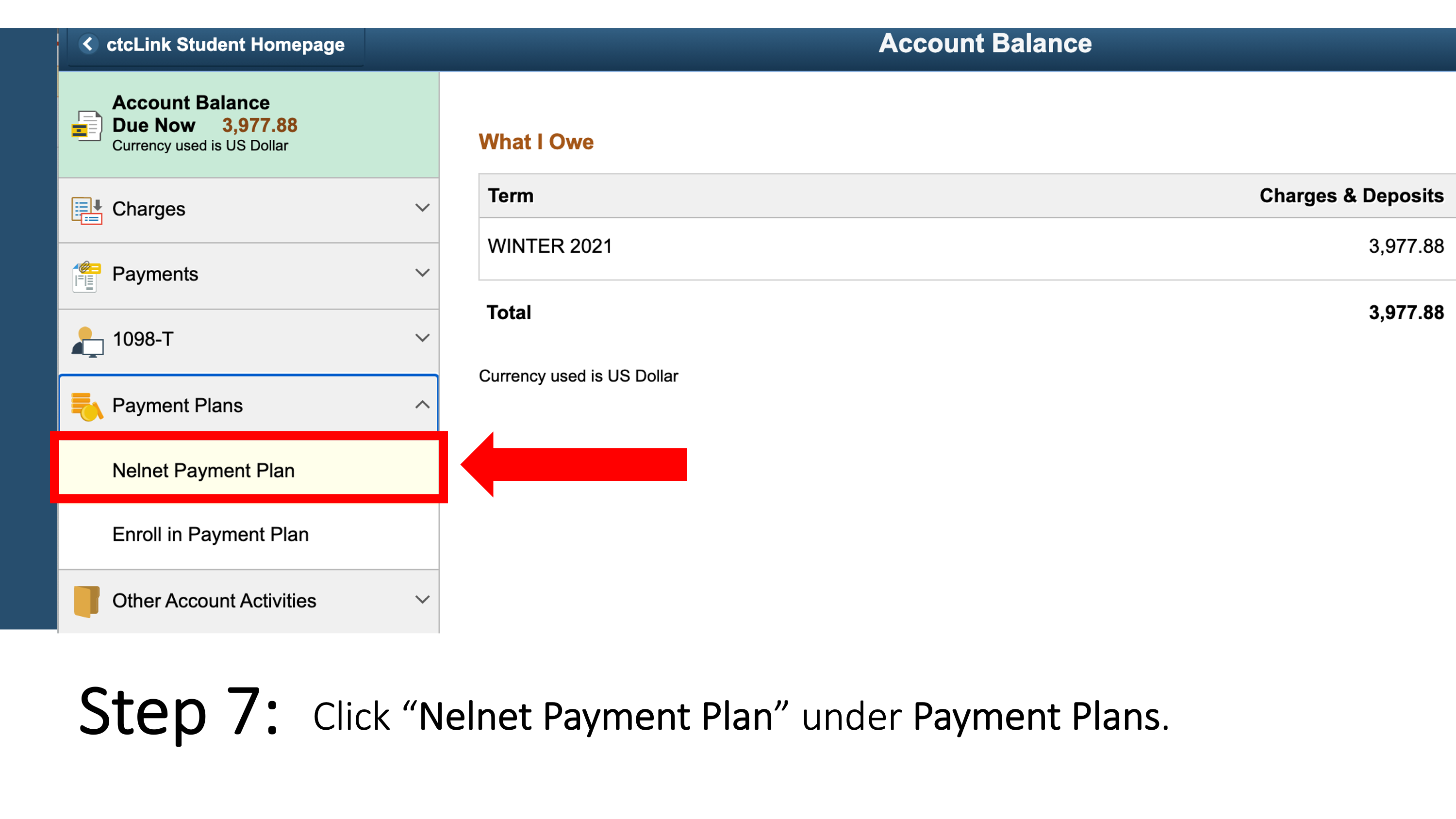 Click Nelnet Payment Plan