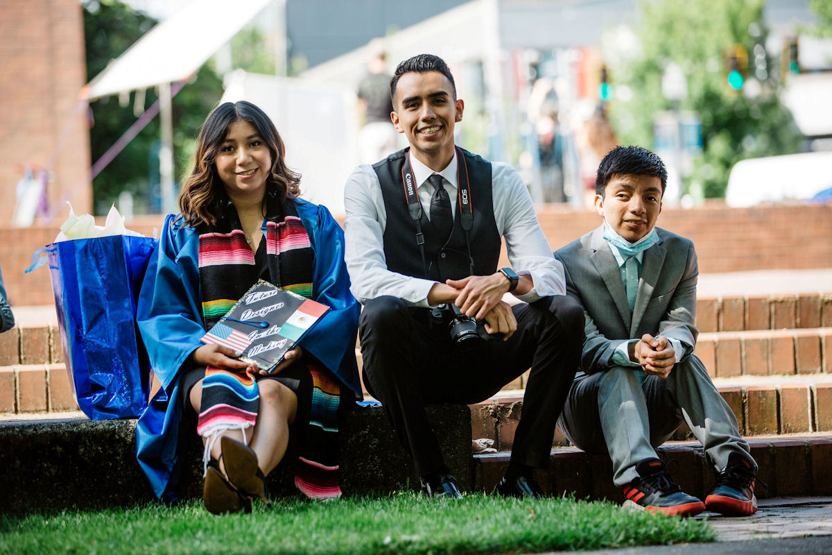 Seattle Central grad with family