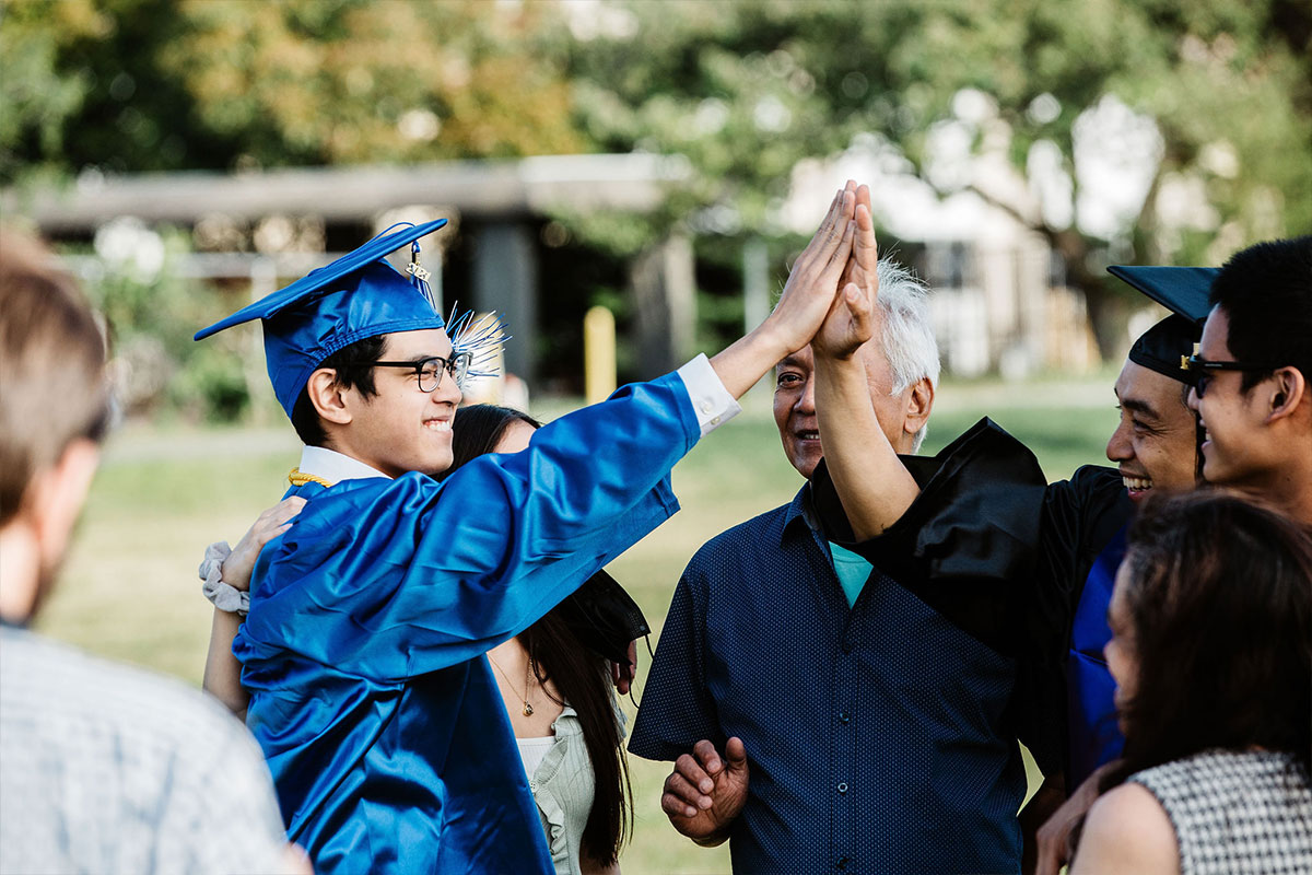 South Seattle grads high five 