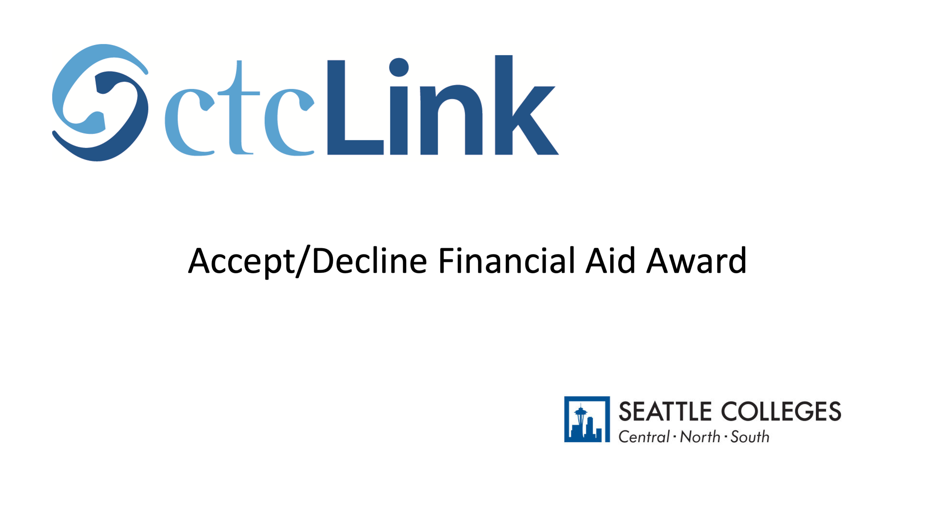 Accept/Decline Financial Aid Award