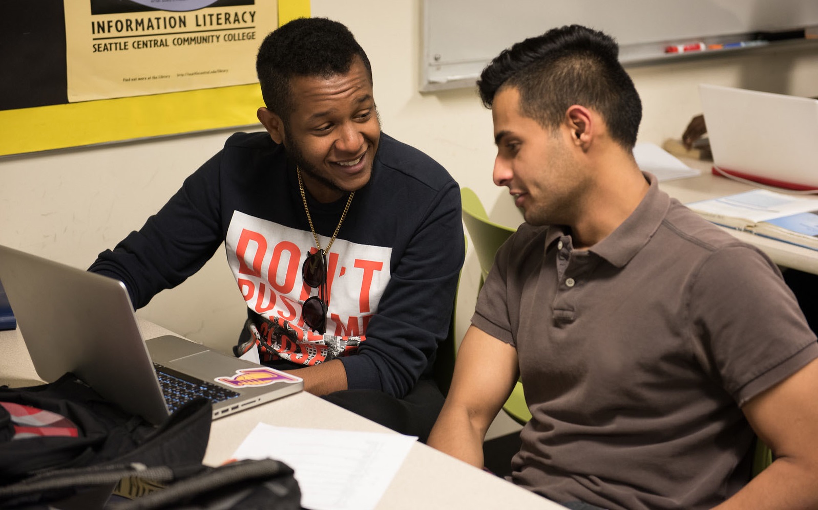 mentor and mentee smiling