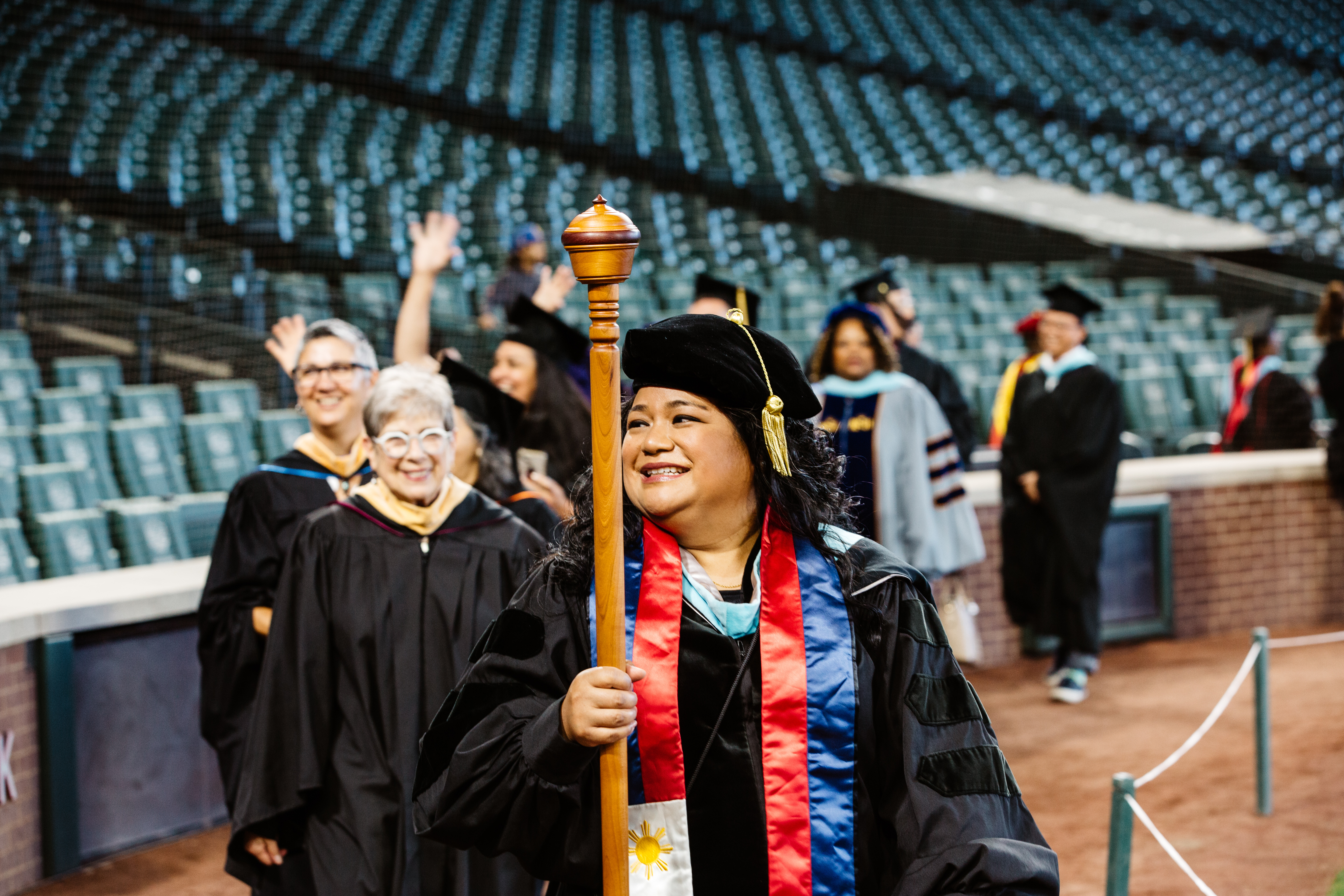 the chancellor leading the faculty and staff processional