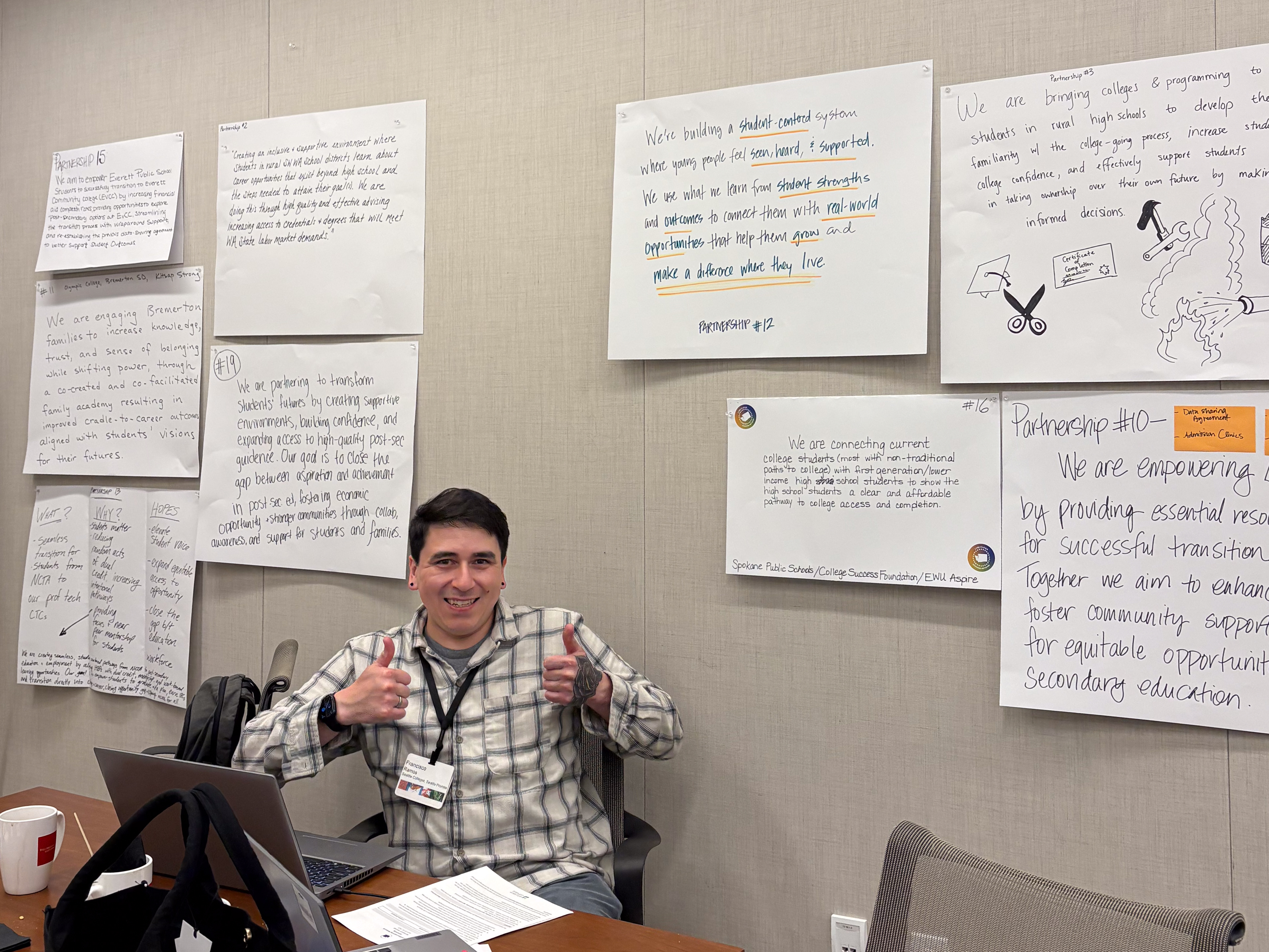 Francisco Ramos (Assistant Director of Outreach, Seattle Promise) at Limitless Network Convening.