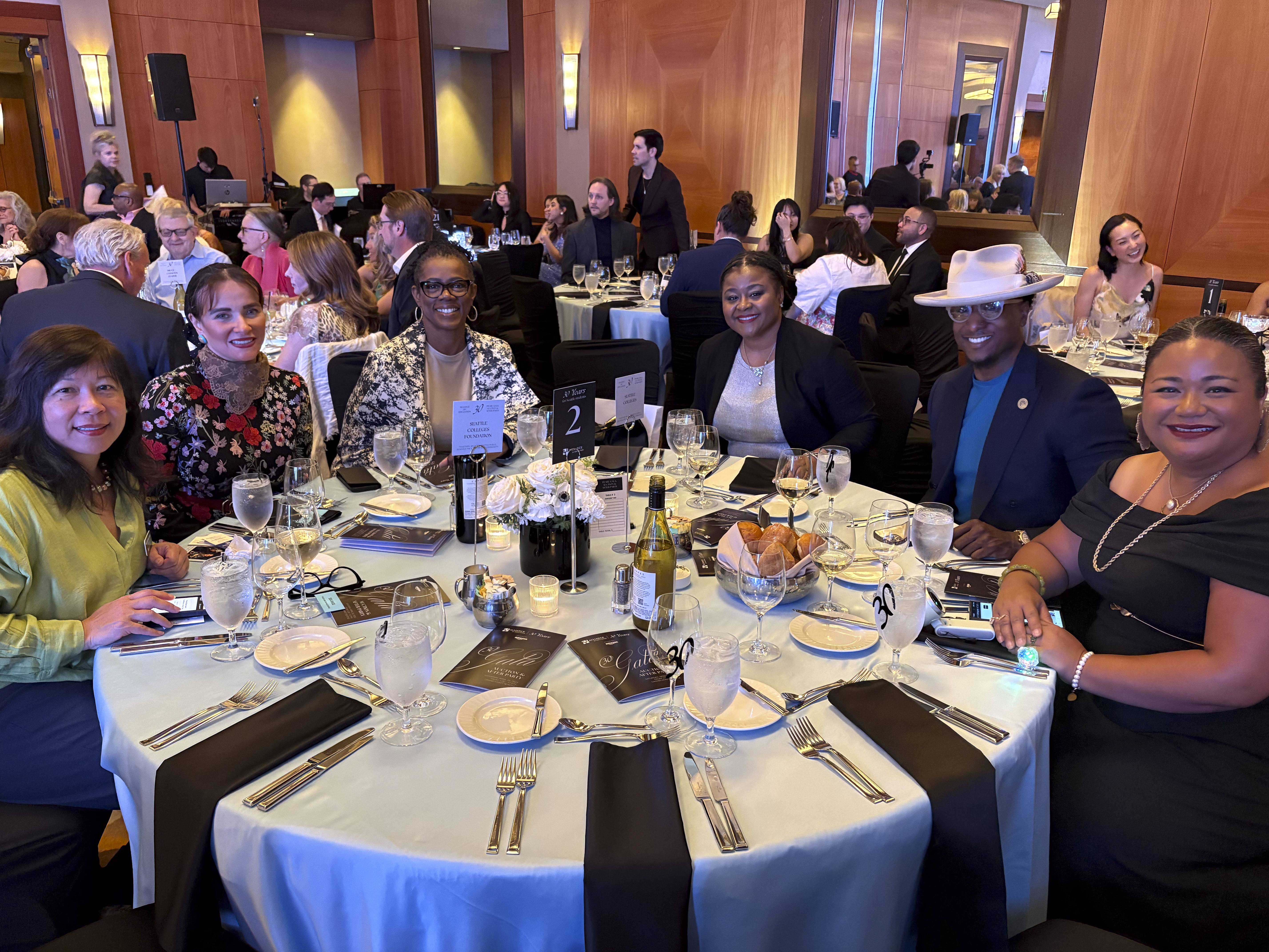 Seattle Colleges Chancellor, and the Presidents from North, Central and South Seattle College, accompanied by Dr. Dalia Sherif (Sr. Exec. Director of District Workforce Development) and other Seattle Colleges District Office team members.