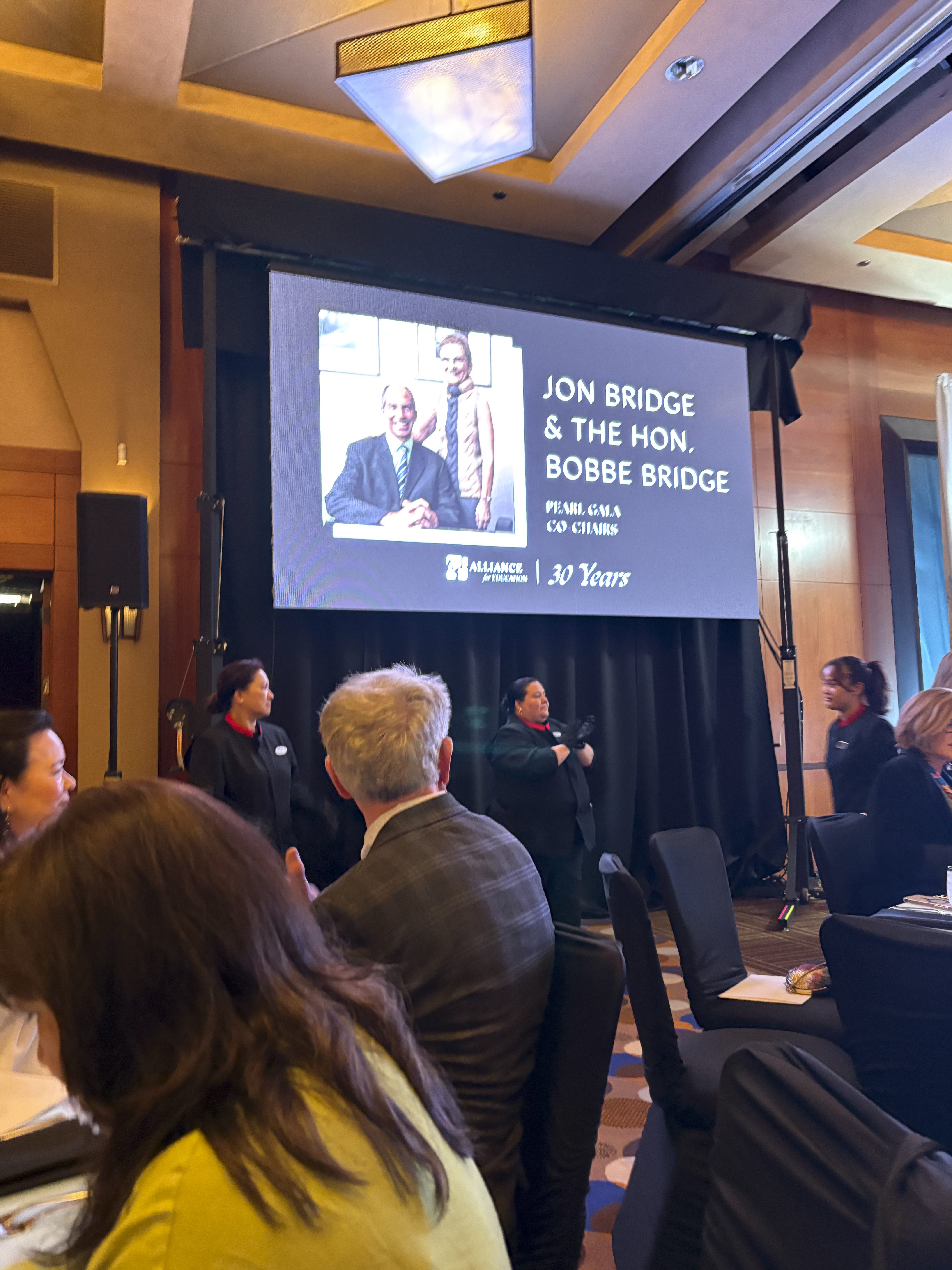 Alliance for Education session introducing Jon & The Hon. Bobbe Bridge.