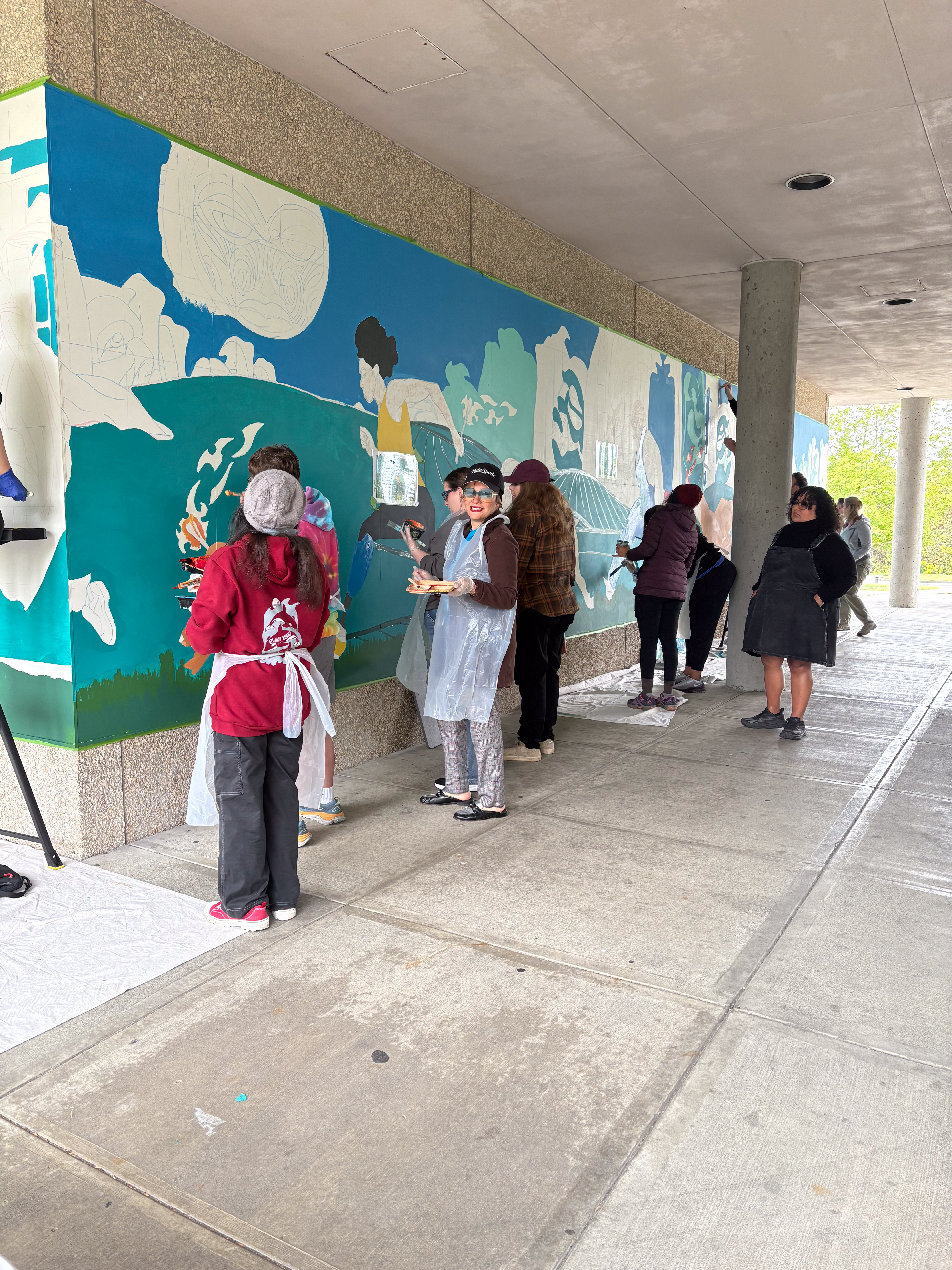 Seattle Colleges Leadership at South Seattle College Mural.