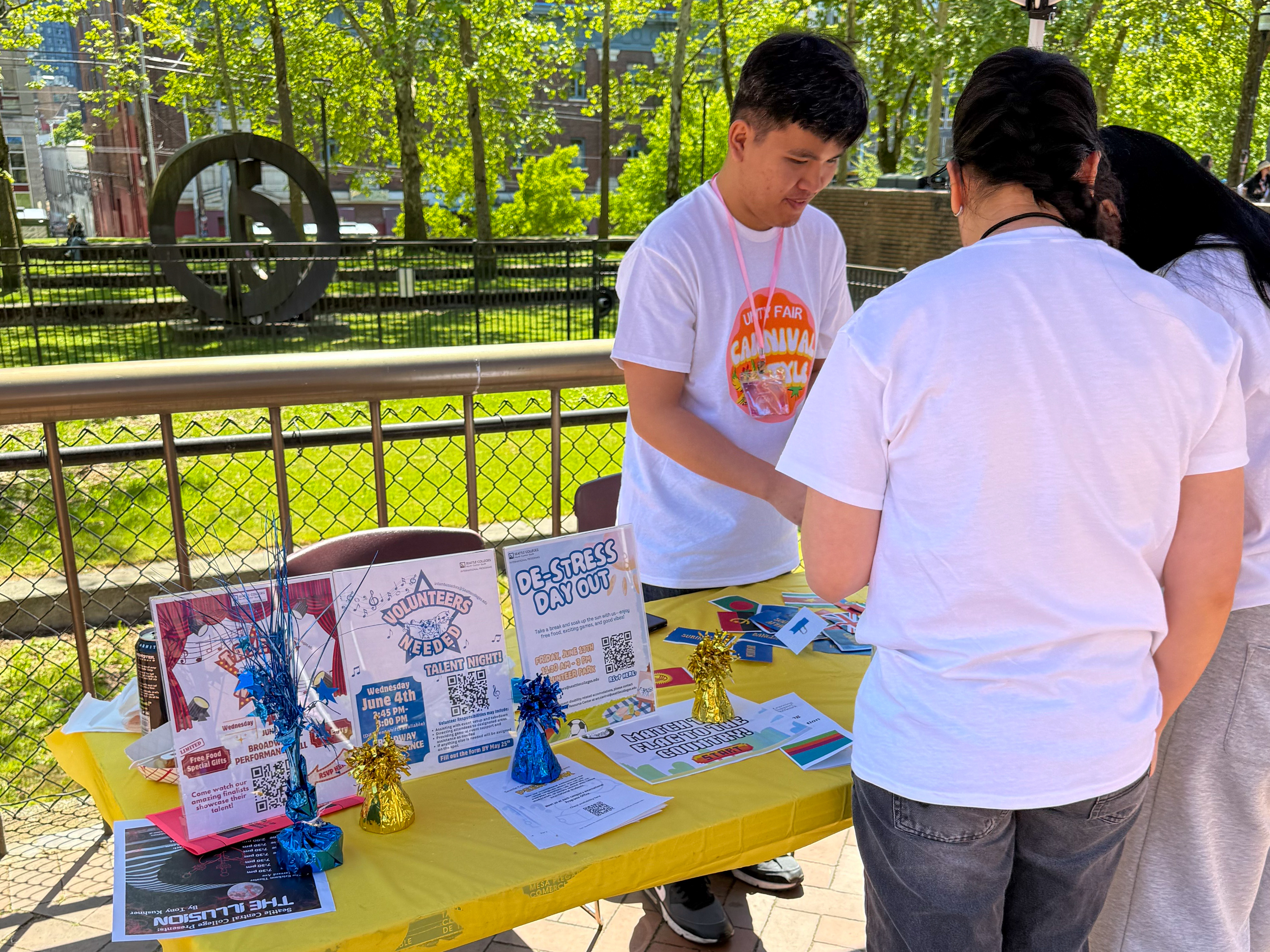 Table at Seattle Central's Unity Fair