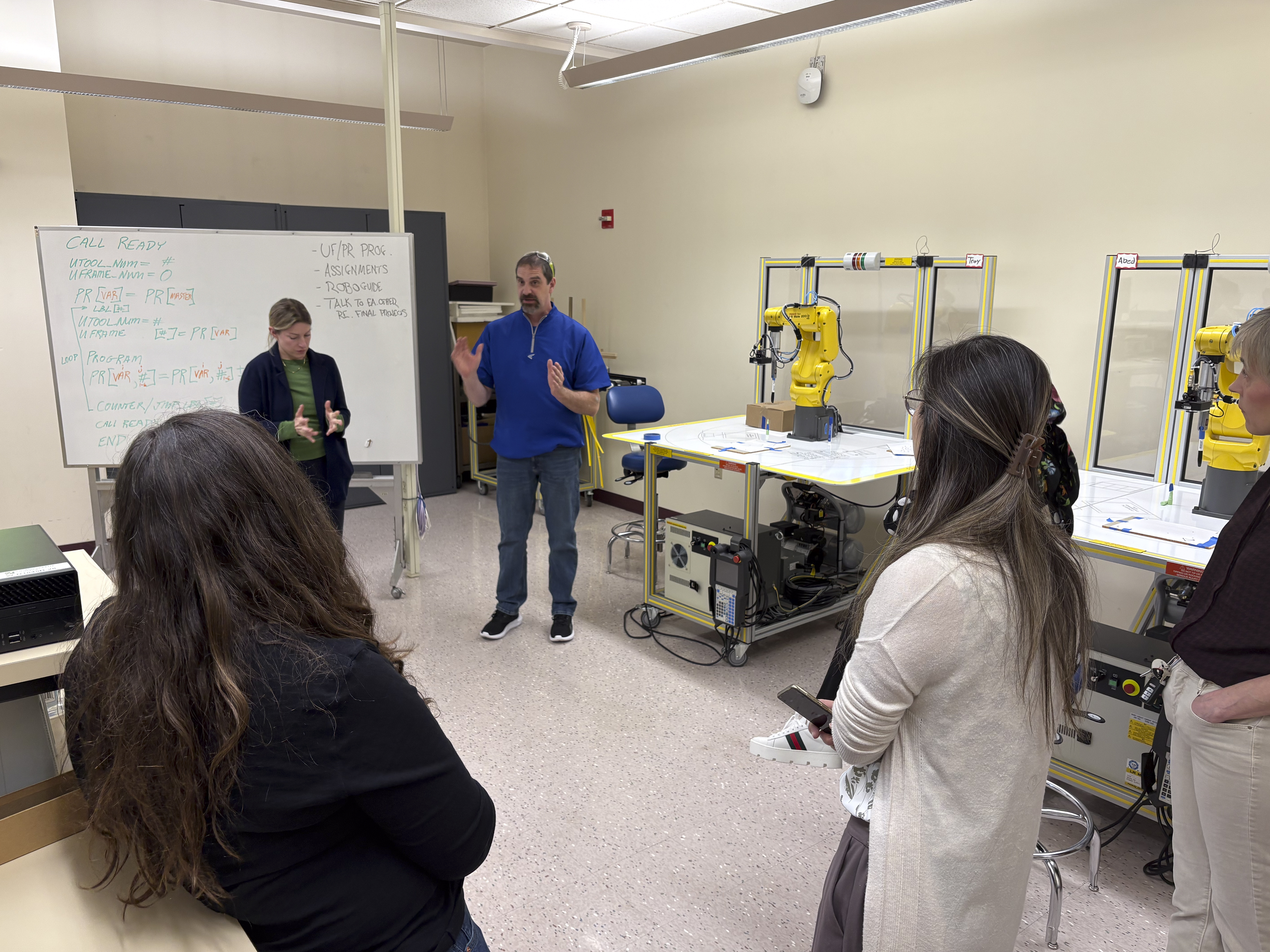 Boeing representatives at North Seattle College facilities.