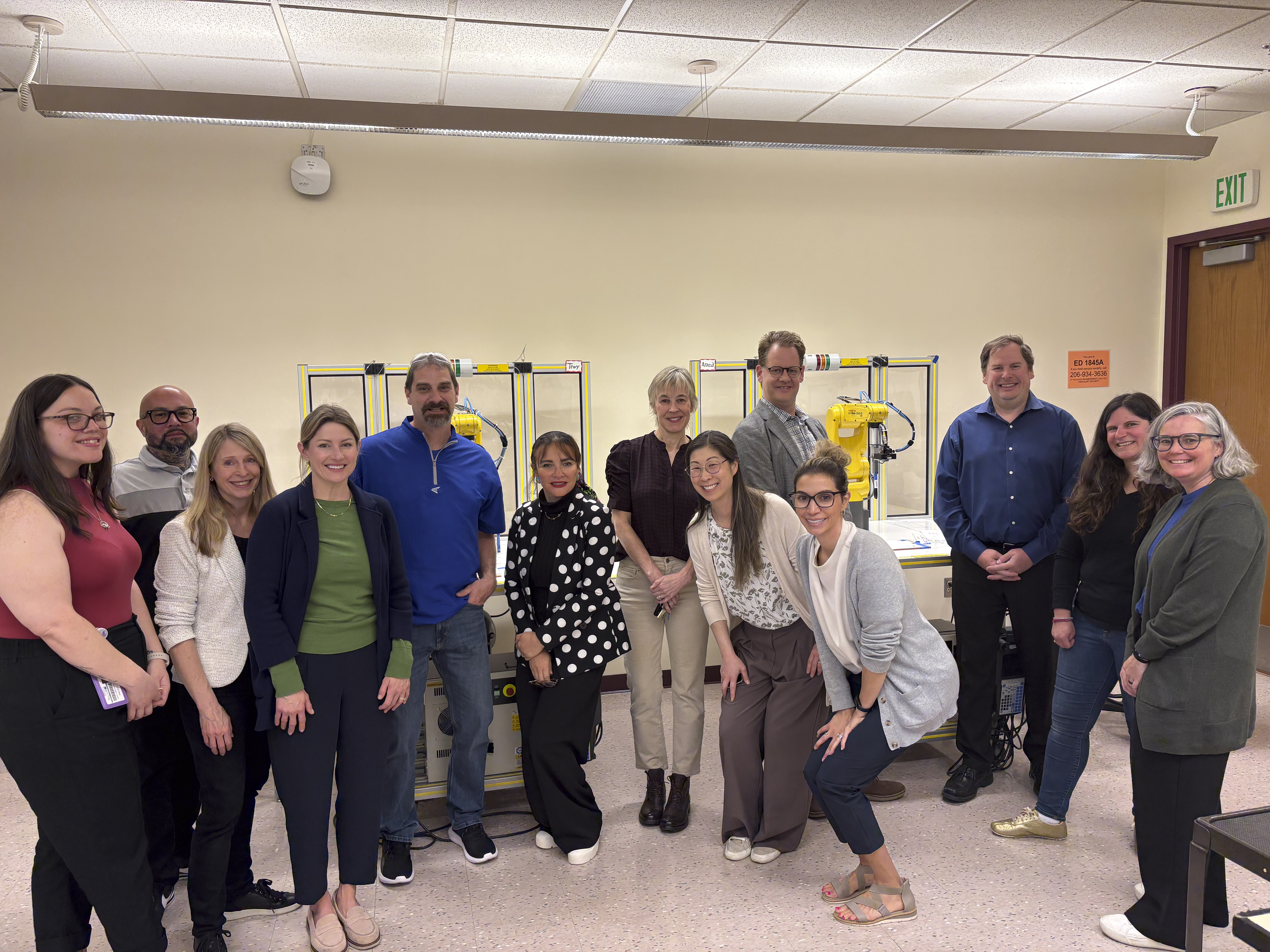 Seattle Colleges District Representatives, North Seattle College representatives, and Boeing delegates at North Seattle College.