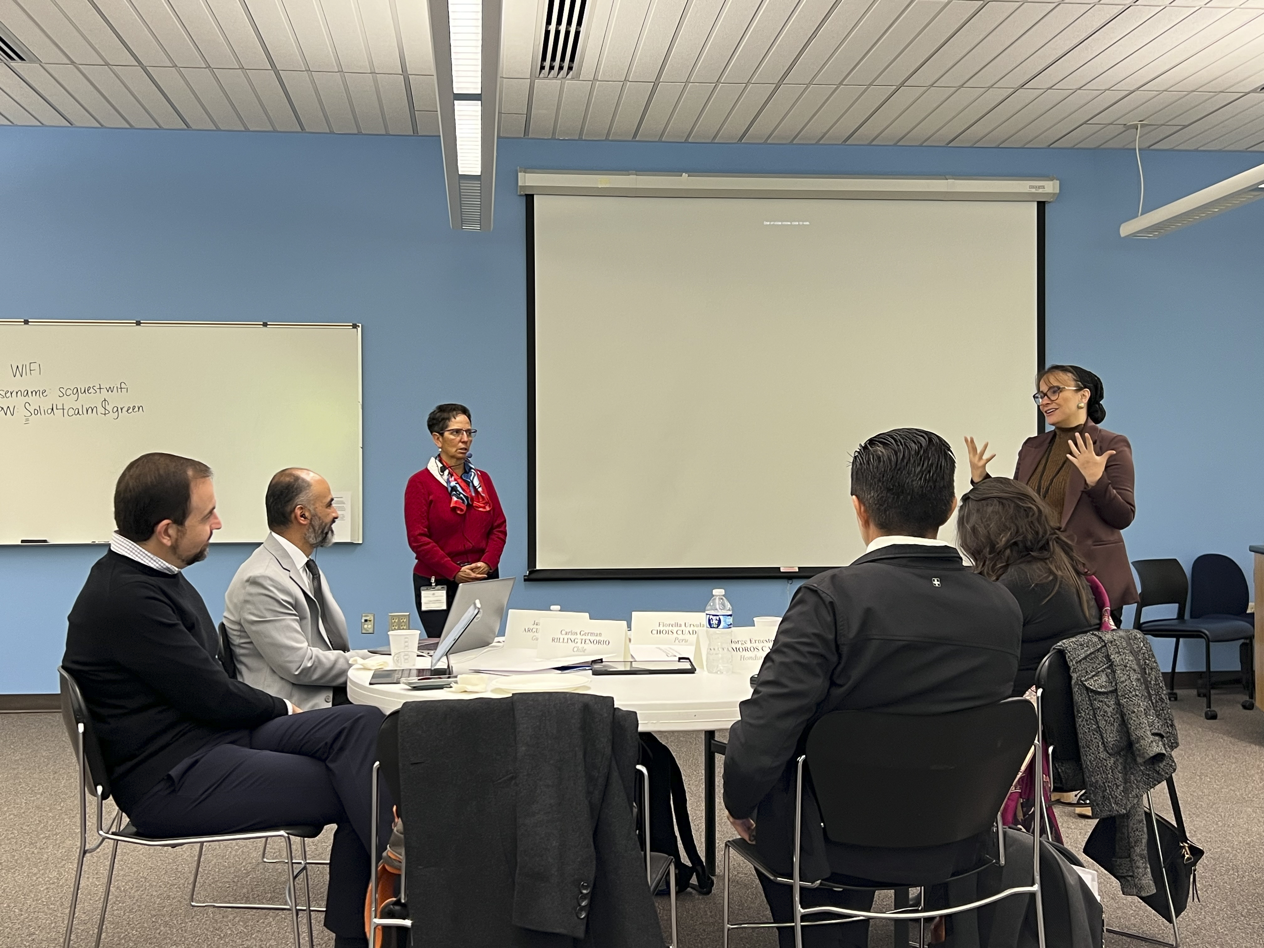 Dr. Dalia Sherif, Sr. Exec. Director of District Workforce Development, at the South American Education Leaders Conference.