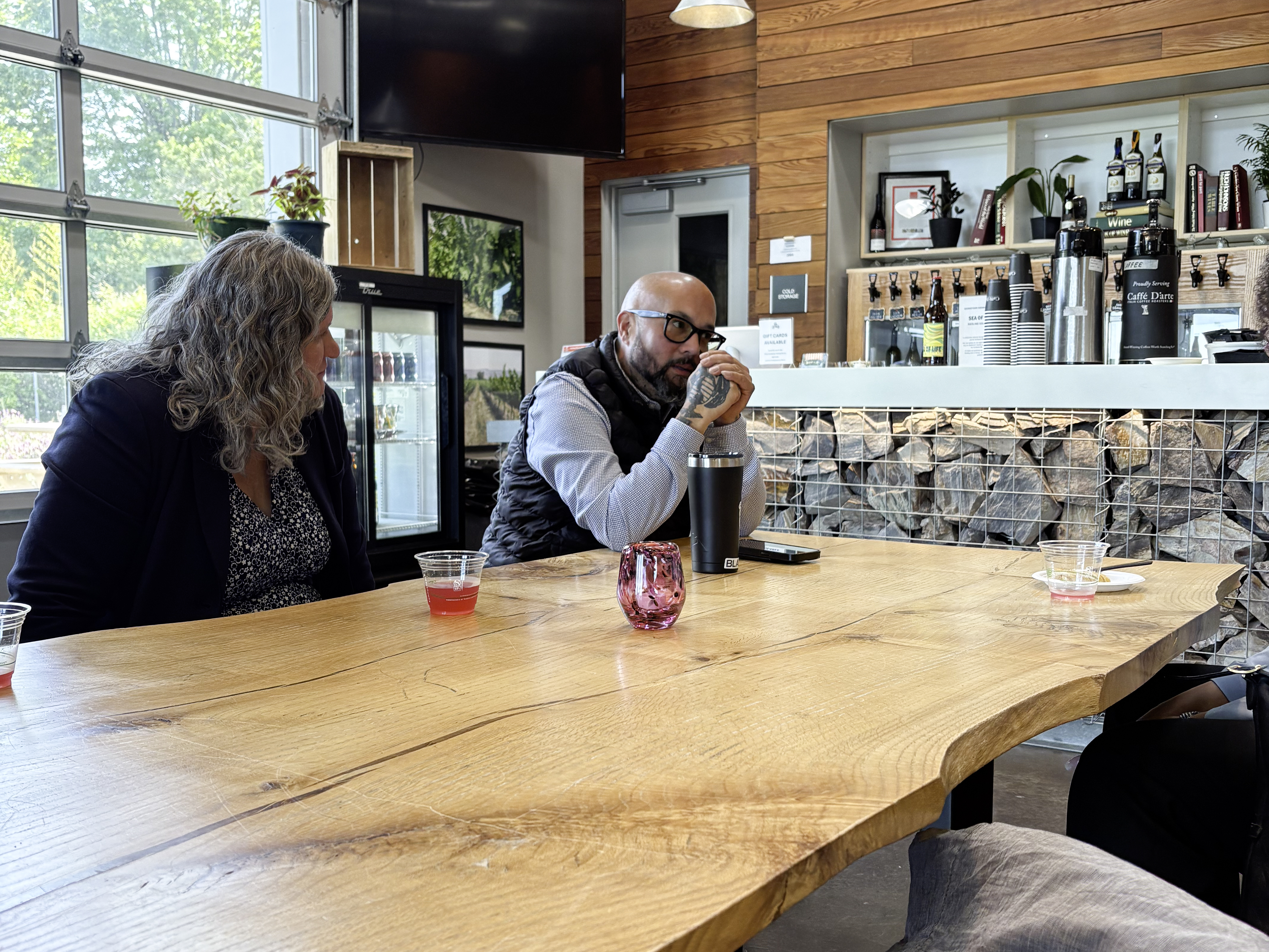 Ferdinand Orbino, Dean of Instruction at South Seattle College in a meeting with Seattle Colleges Leadership and Boeing Representatives