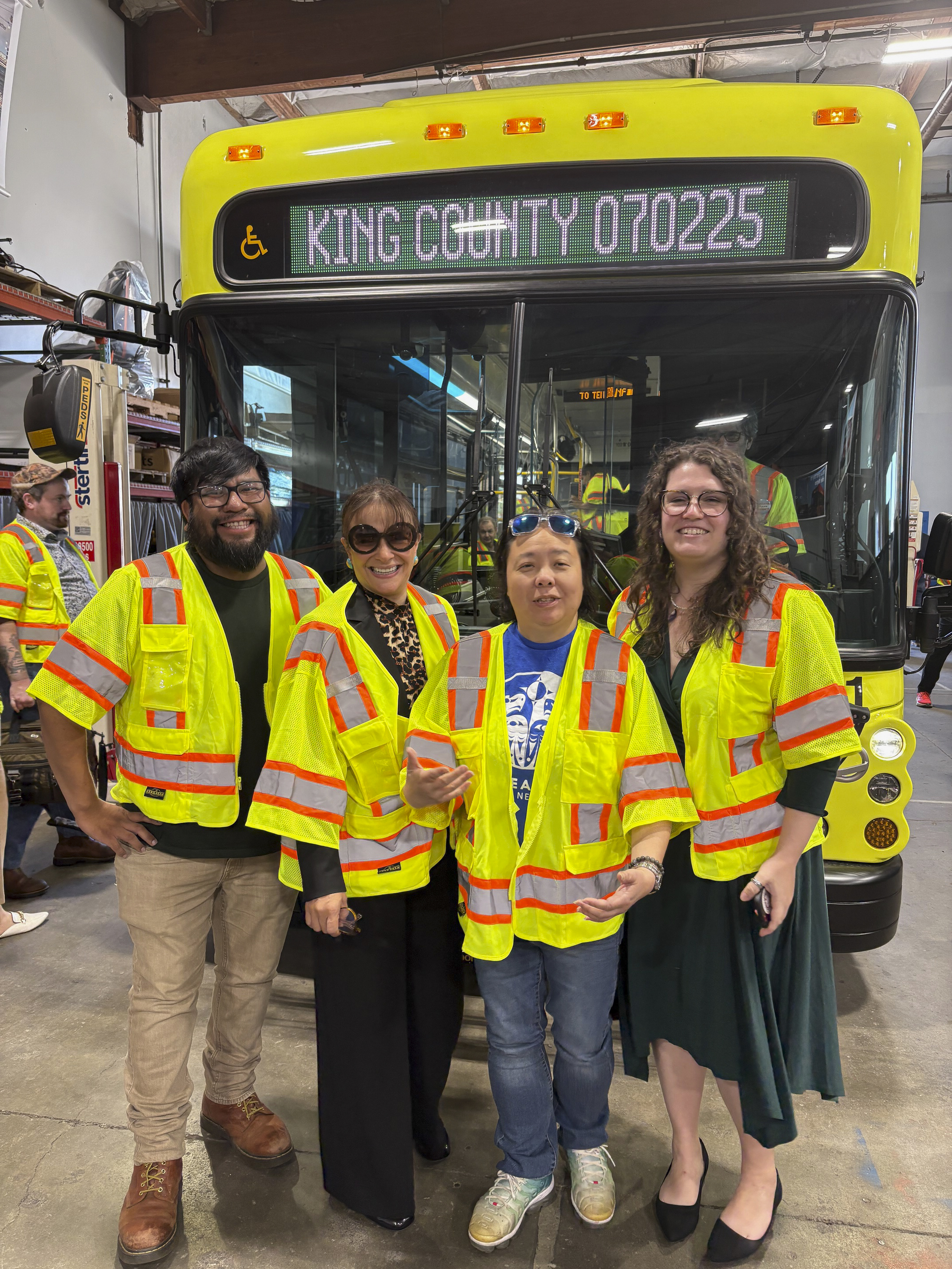 Seattle Colleges Leadership among participants of a visit to King County Metro's Facilities.