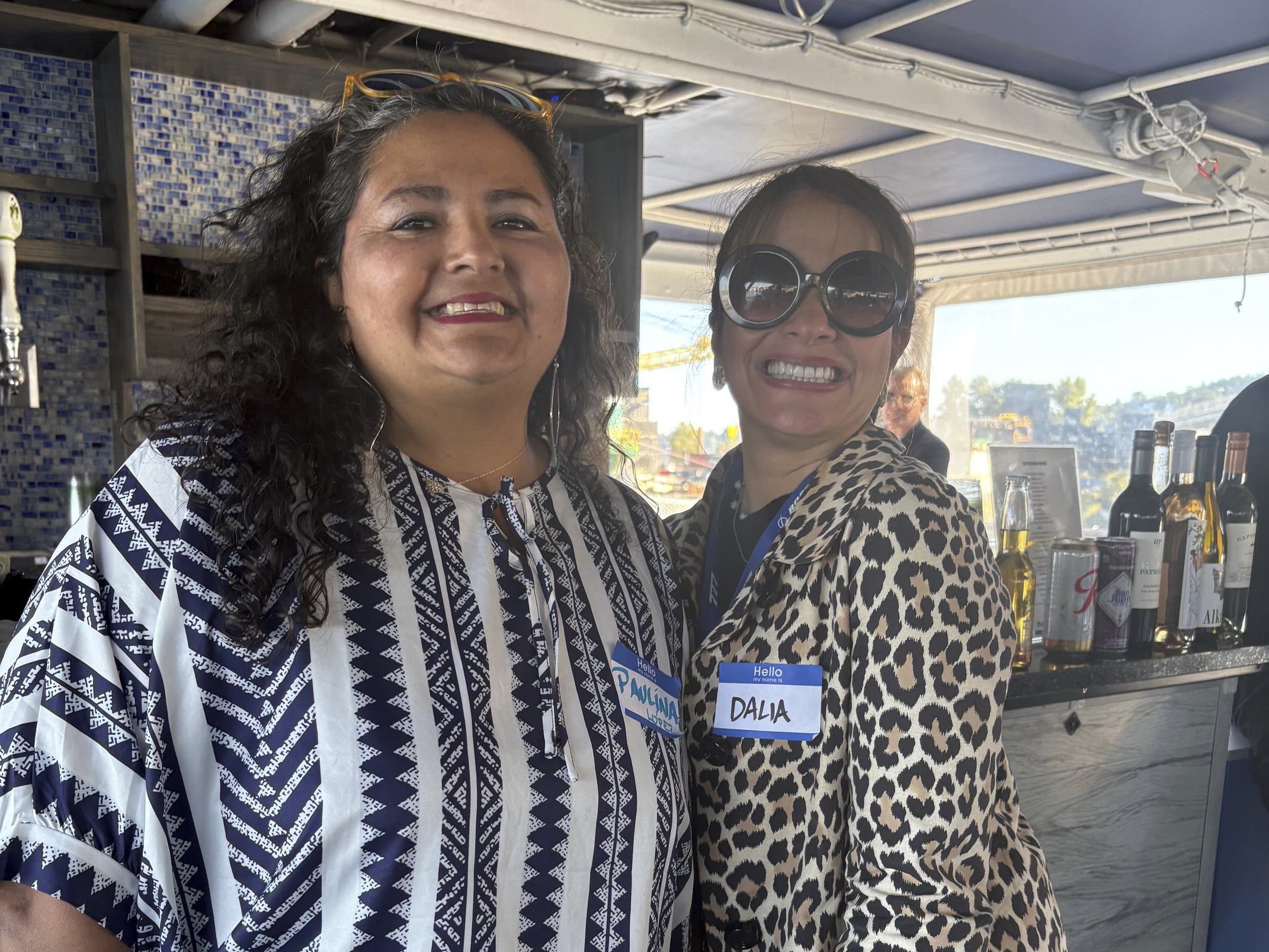 Dr. Dalia Sherif (Senior Executive Director of District Workforce Development) with participants at the Port of Seattle DEI Office's 6th Anniversary celebration.
