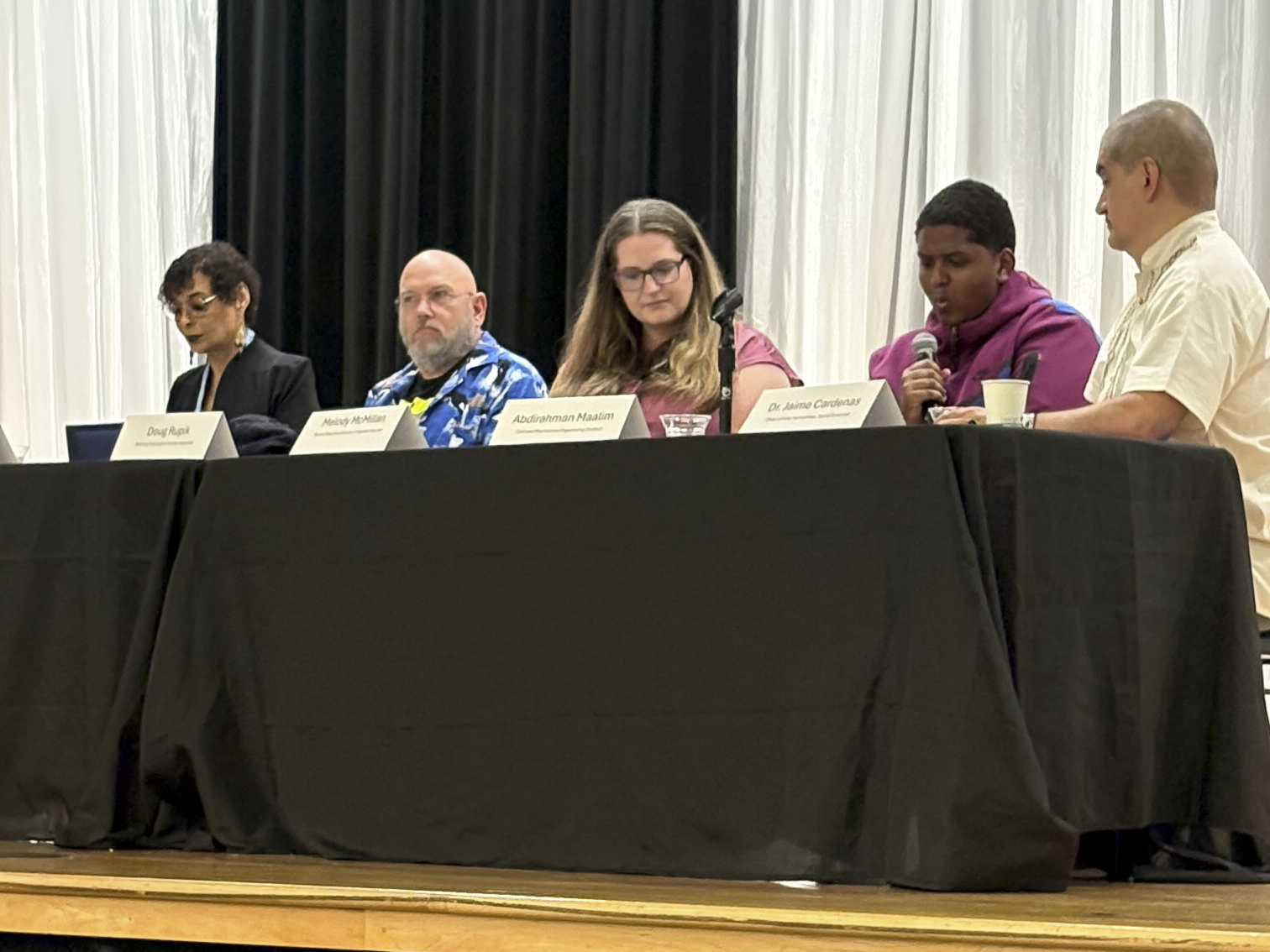 Panelists at the Seattle Public Schools CTE Teachers Convening held on August 25, 2025 at South Seattle College