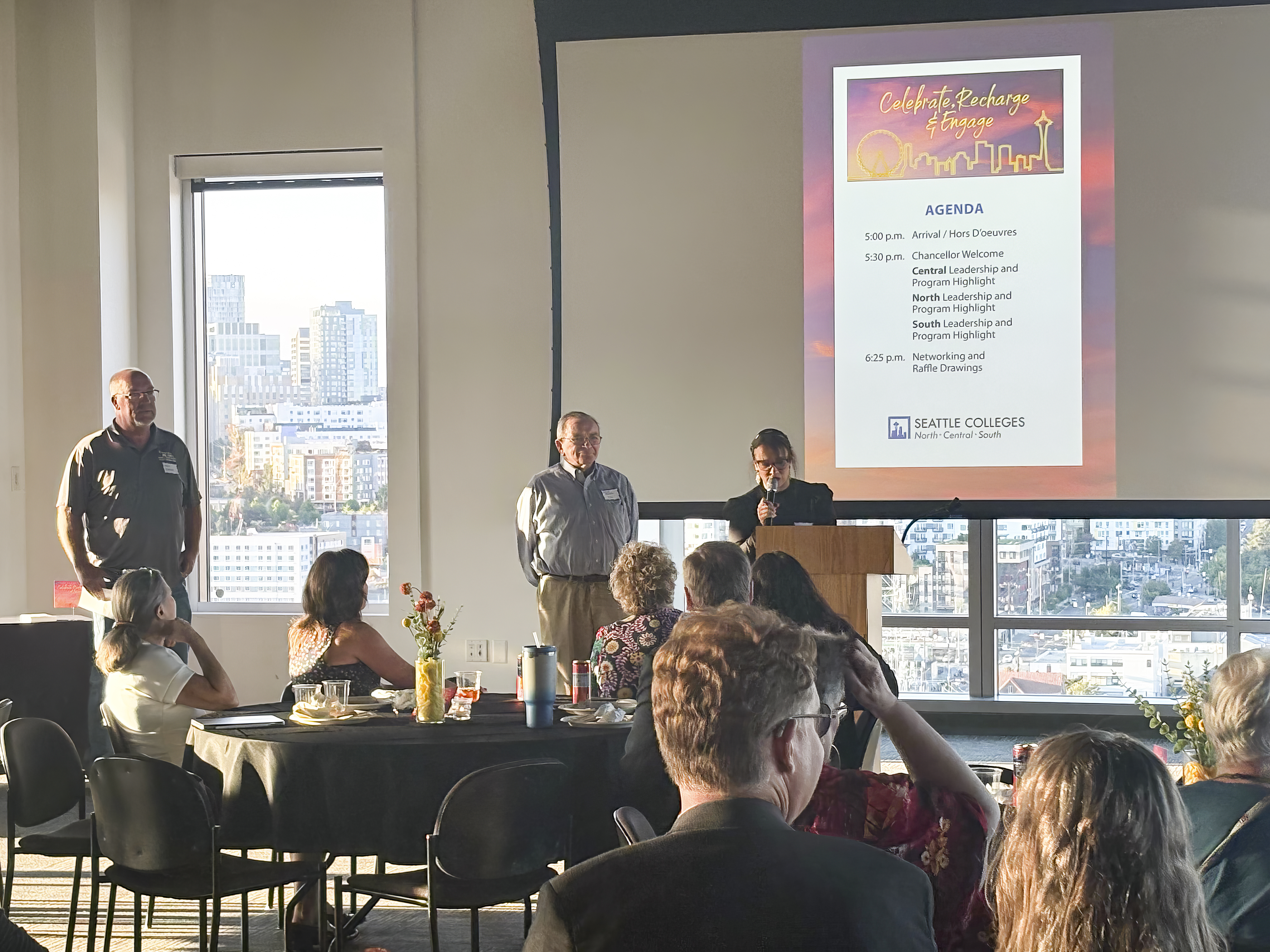 Dr Dalia Sherif (Senior Executive Director of Workforce Development) at the TAC Appreciation Event held at the Pacific Tower in Seattle