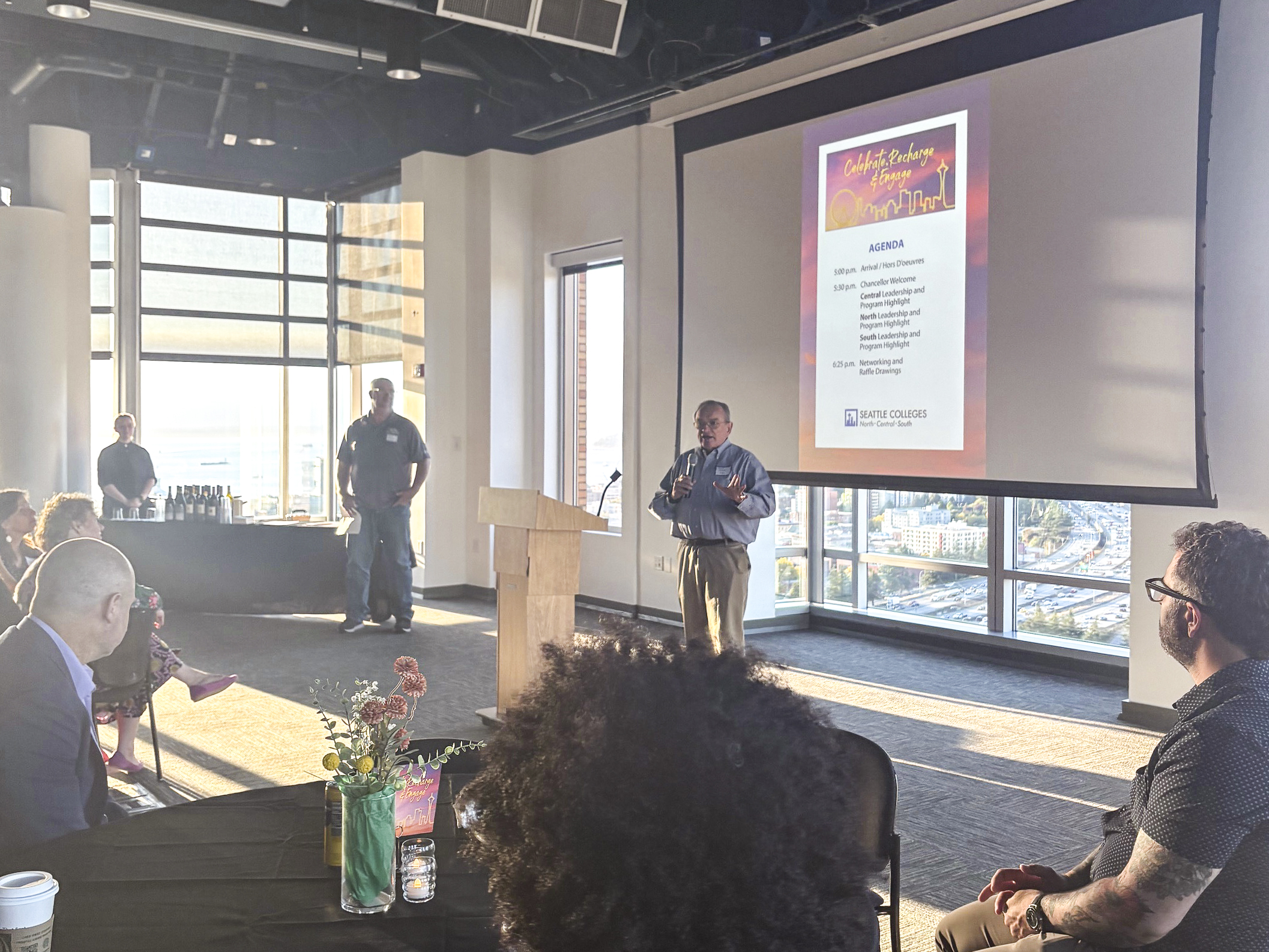 Attendees at the TAC Appreciation Event held at Seattle's Pacific Tower.