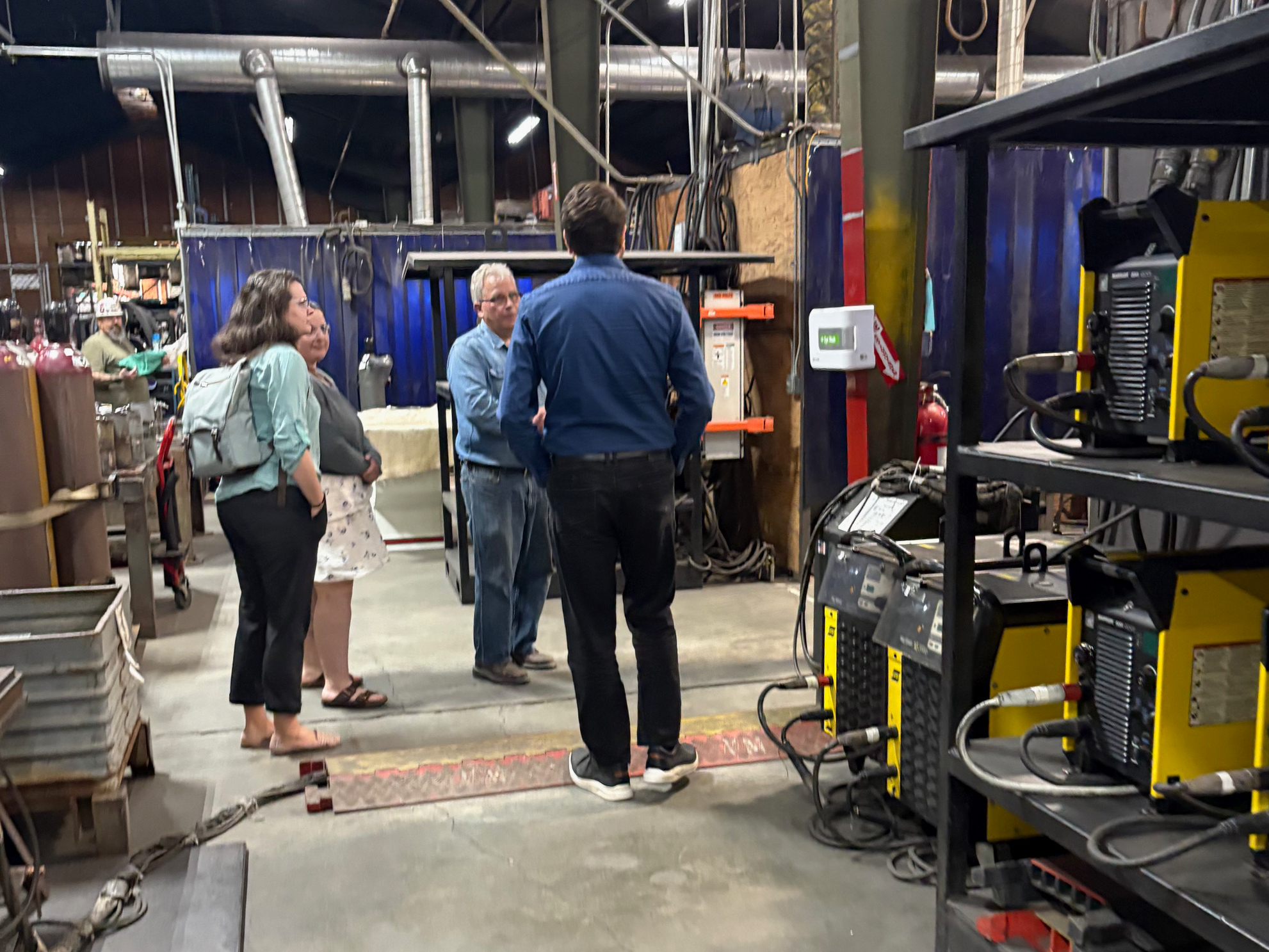 Visitors at the Vigor Welding Center.
