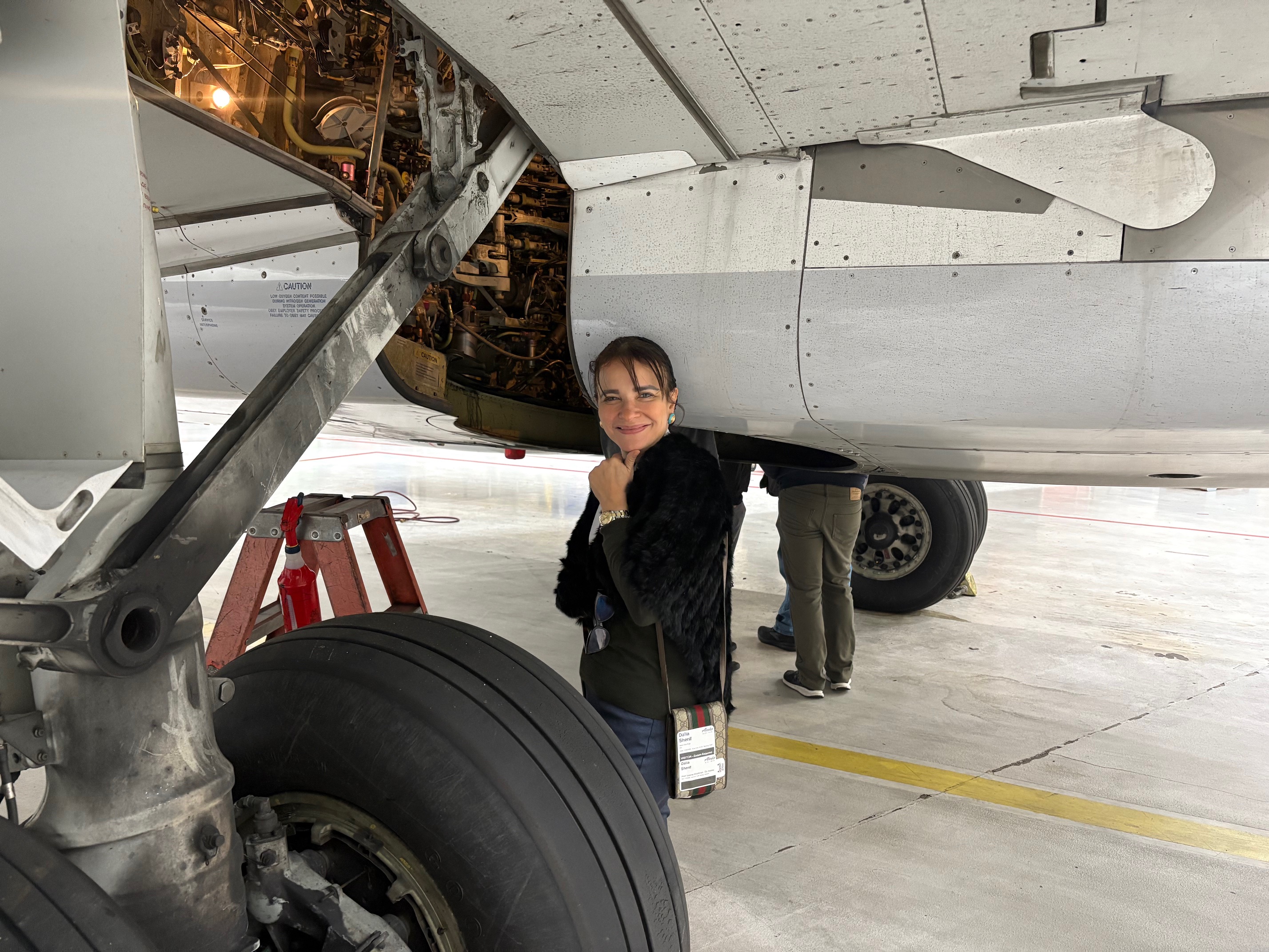 Dr. Dalia Sherrif Tours Alaska airlines airplane