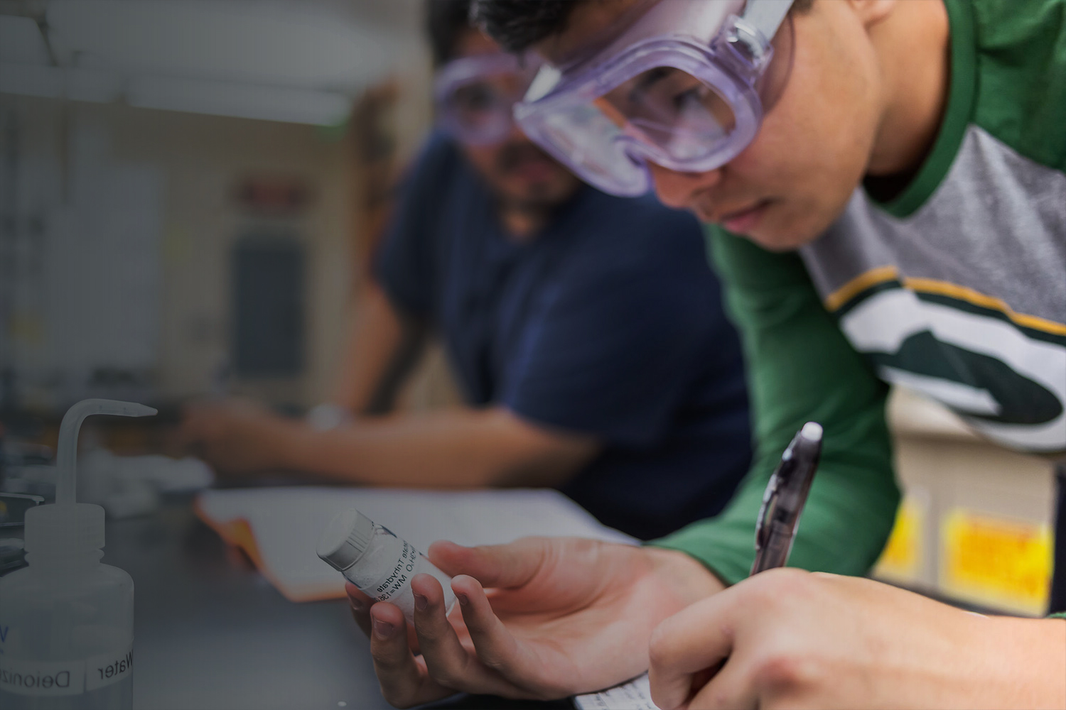 Students in a chemistry lab at Seattle Central College