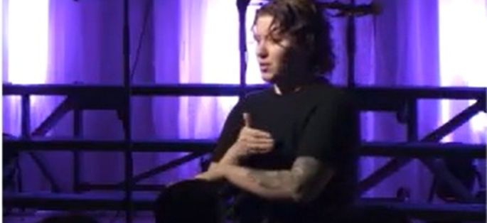 a sign language interpreter in action at an event