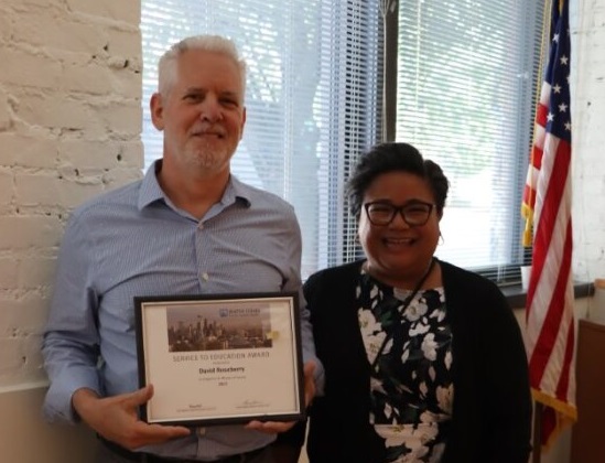 Left to right: David Rosenberry, Interim Chancellor Rosie Rimando-Chareunsap