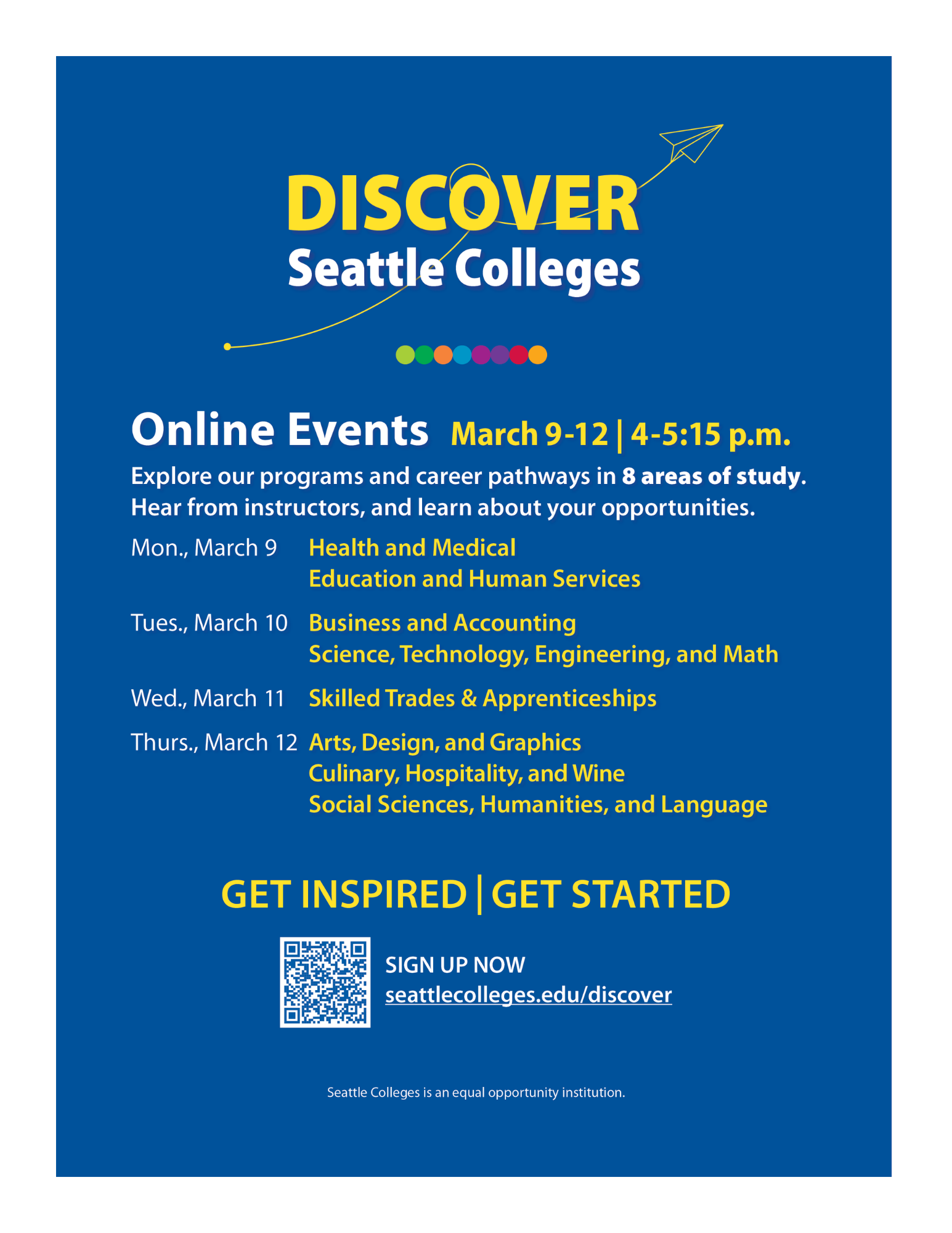 Discover Seattle Colleges 2026 Flyer - PDF available