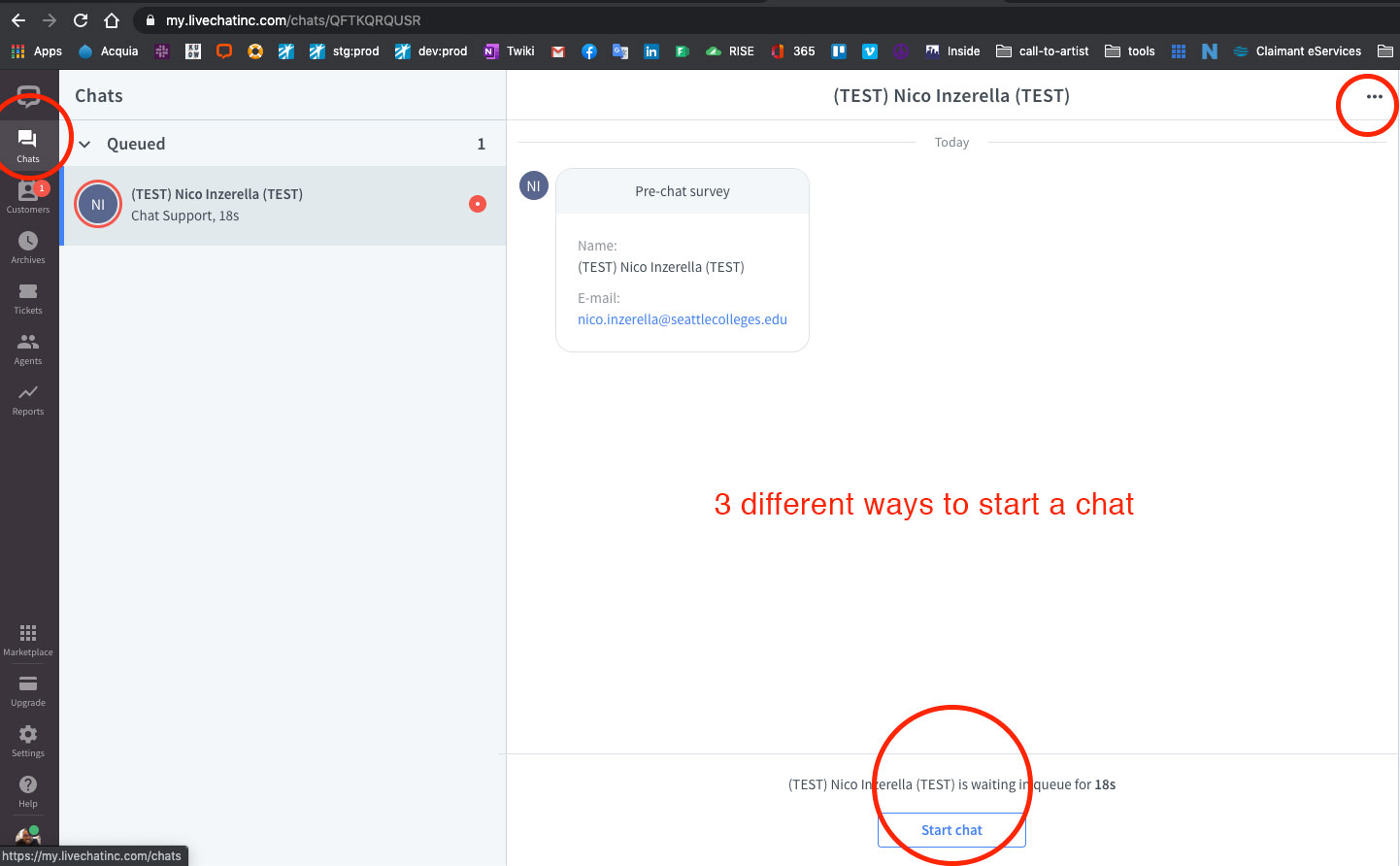 start chat