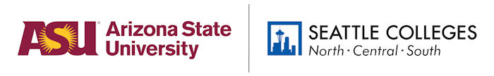 logos of Seattle Colleges and Arizona State University