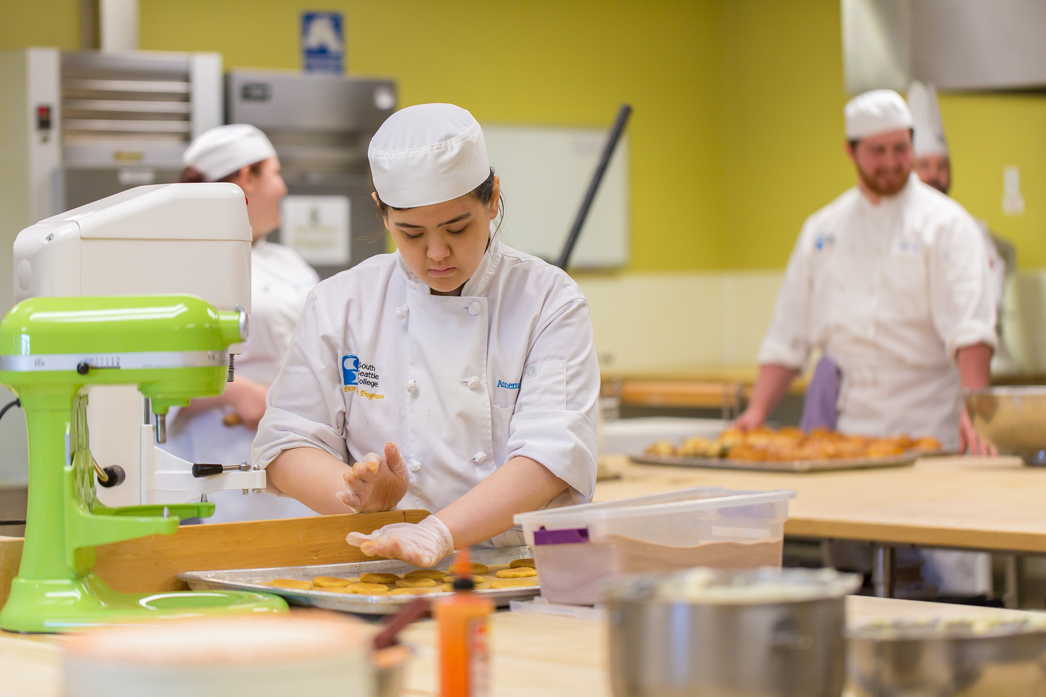 Students participating in the South Seattle College culinary program