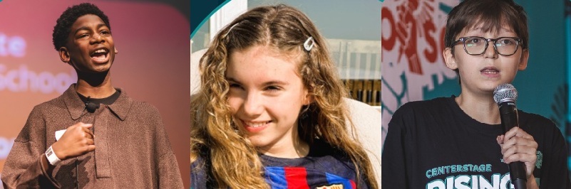 Keynote speakers Camden Clayton, Shea Lawson, and Sam Pederson-Spaulding