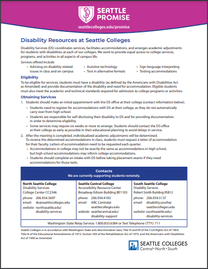 Flyer - Disability Resources