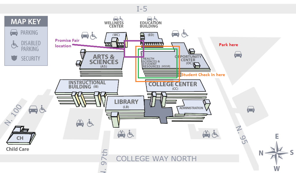Map of North Seattle College