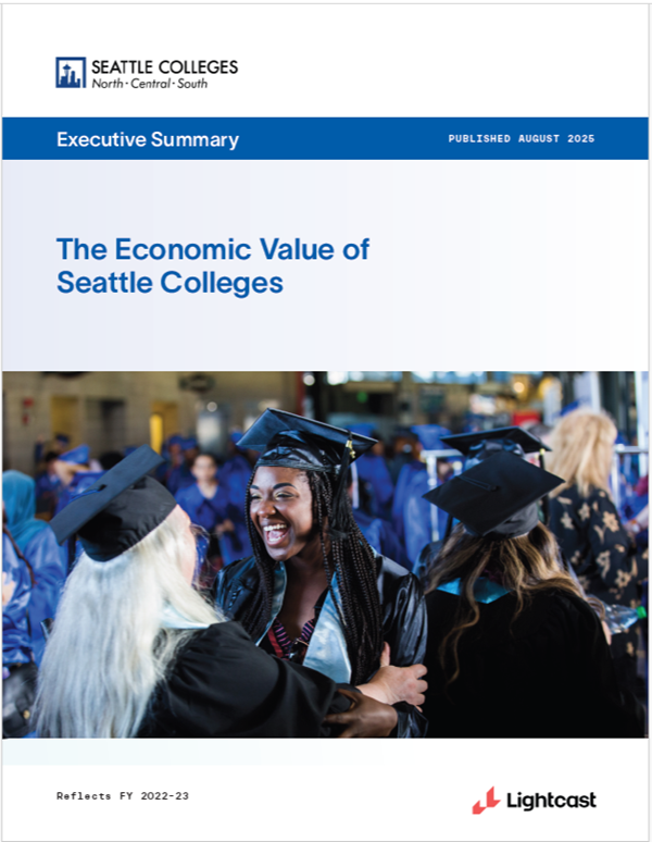 Cover of the Executive Summary with the title The Economic Value of Seattle Colleges