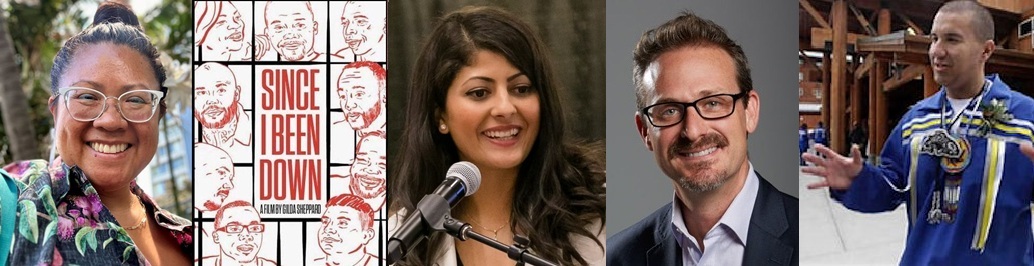 Collage of speakers and films for Social Justice Week