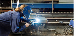 Person welding
