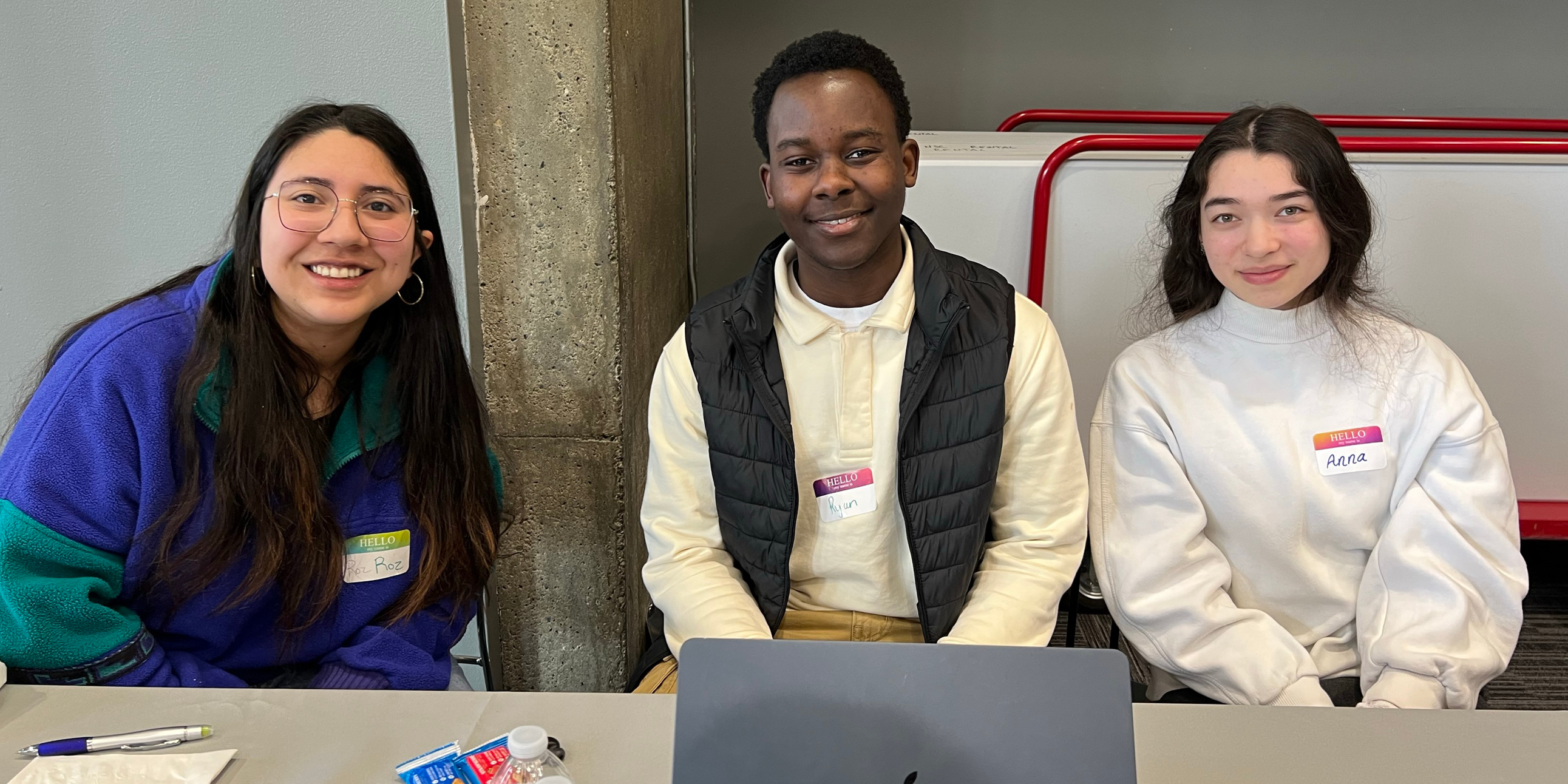 District Workforce Development Office's interns, who proved instrumental to ensure the smooth execution of the field trips. In this photo (above), from left to right, Rosalyn, Ryan and Anna.