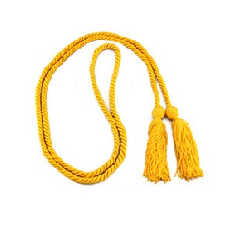 a gold academic honor cord