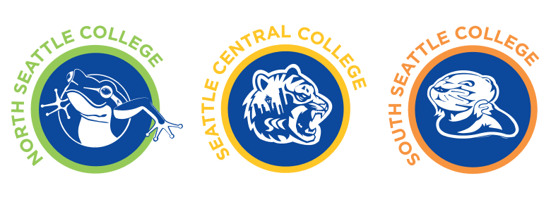 North, Central, South mascot circle logos