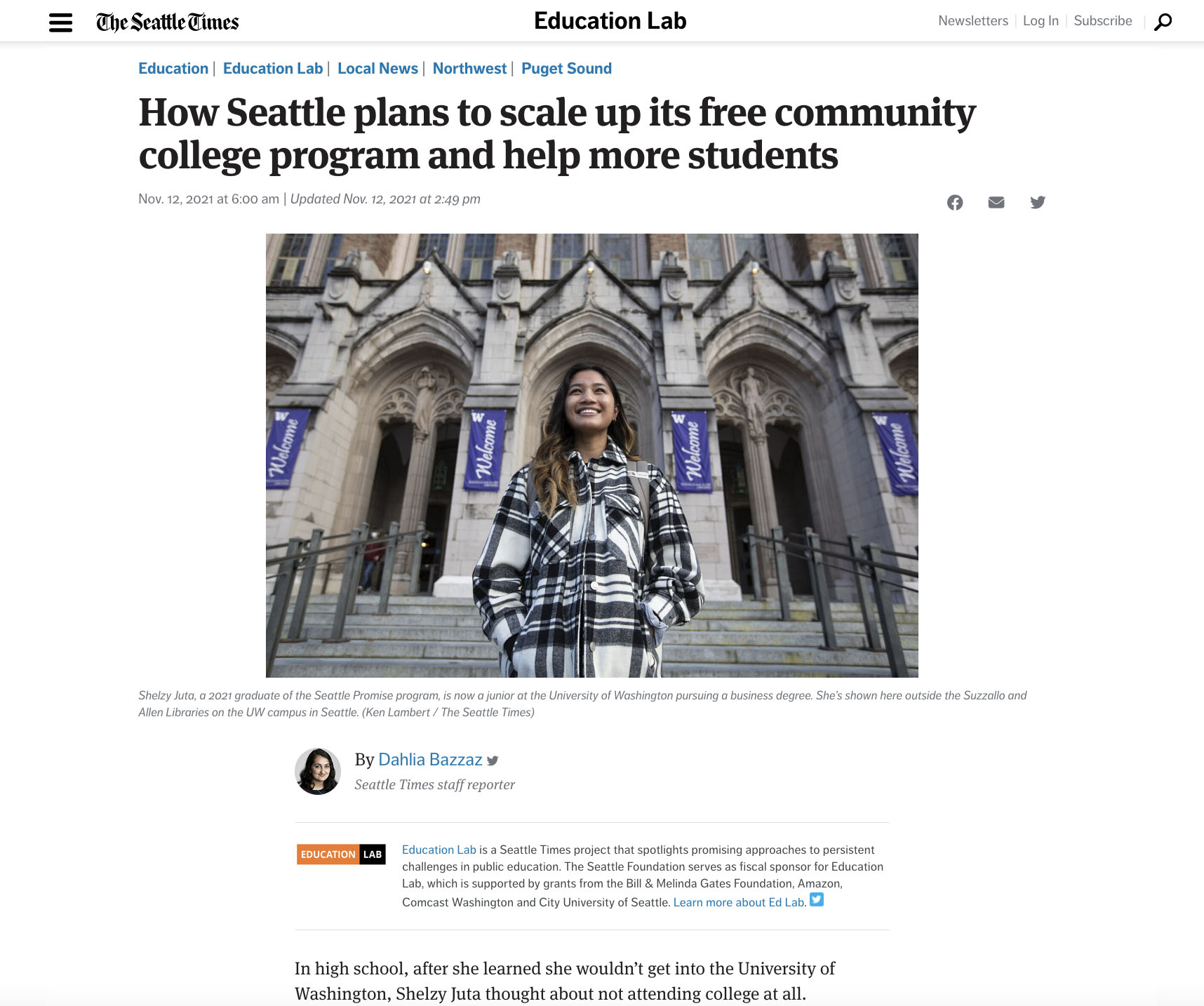 Seattle Promise feature story
