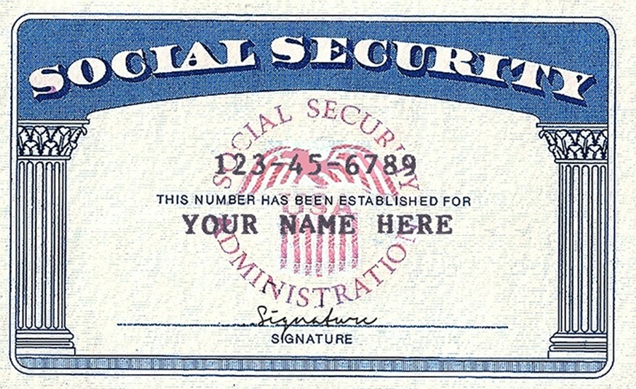 social security card example