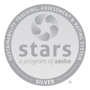 STARS medallion for Silver rating with text: Sustainability Tracking, Assessment & Rating System