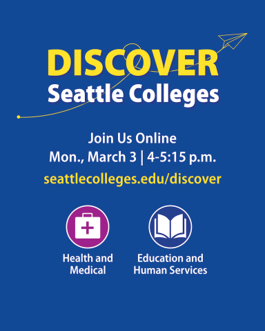 Health and Medical, Education and Human Services areas of study online event image for Instagram